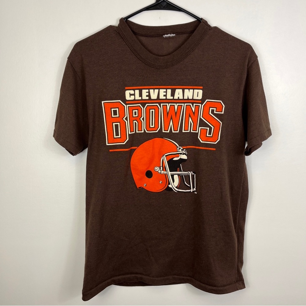 Cleveland Browns Vintage Tshirt Big Helmet Logo Single Stitched Fit Small